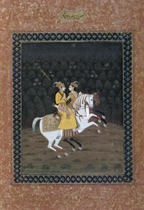 Baz Bahadur Riding with Rupmati by Unbekannt Unbekannt
